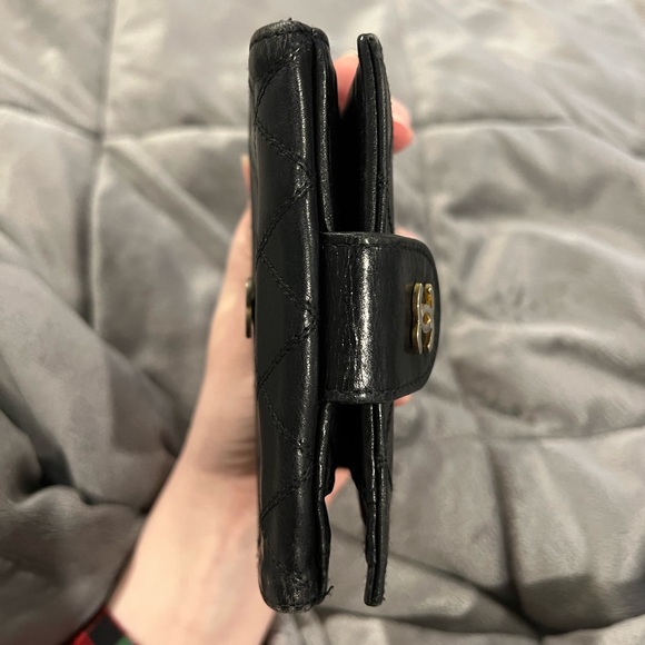 Chanel Black Quilted Lambskin Leather French Purse Wallet - Picture 16 of 16